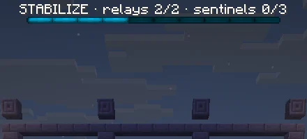 Stage bar: relays 2 of 2, sentinels 0 of 3